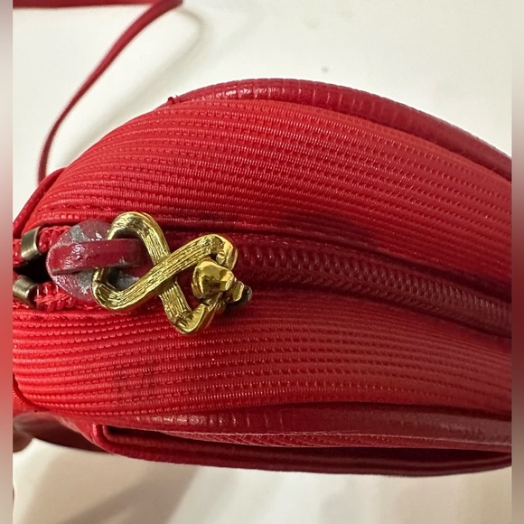 ✨ Vintage Monet Red Monogram Crossbody ✨ - Picture 6 of 9